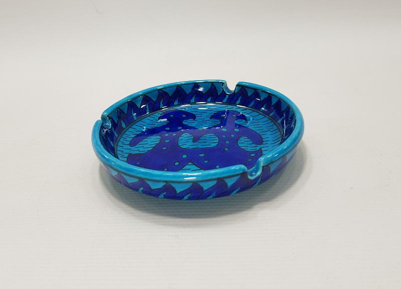 SITKI OLÇAR İMZALI KÜTAHYA SERAMİK KÜL TABLASI