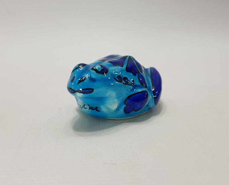 SITKI OLÇAR İMZALI KÜTAHYA SERAMİK KURBAĞA BİBLOSU