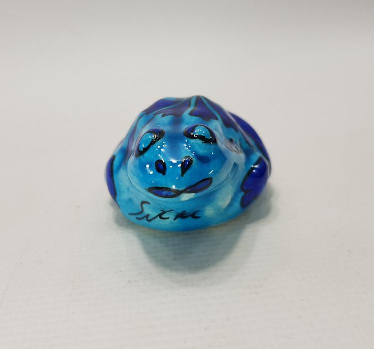 SITKI OLÇAR İMZALI KÜTAHYA SERAMİK KURBAĞA BİBLOSU