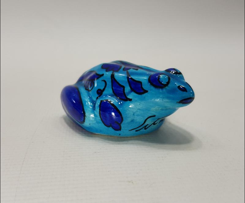 SITKI OLÇAR İMZALI KÜTAHYA SERAMİK KURBAĞA BİBLOSU