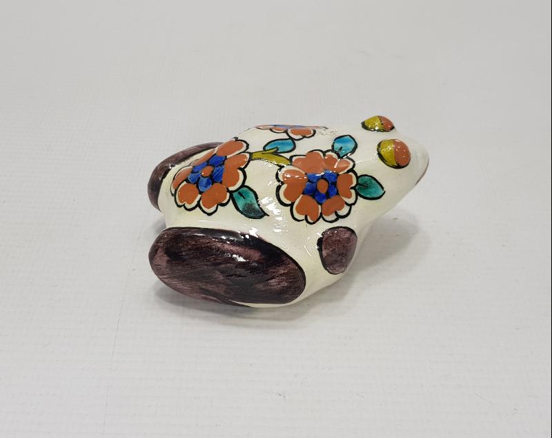 SITKI OLÇAR İMZALI KÜTAHYA SERAMİK KURBAĞA BİBLOSU