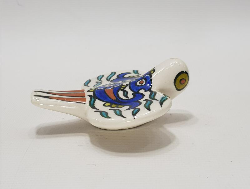 SITKI OLÇAR İMZALI KÜTAHYA SERAMİK KUŞ BİBLOSU