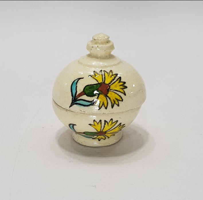 SITKI OLÇAR İMZALI KÜTAHYA SERAMİK SAKIZ KUTUSU