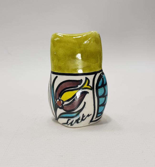 SITKI OLÇAR İMZALI SERAMİK BAYKUŞ BİBLOSU