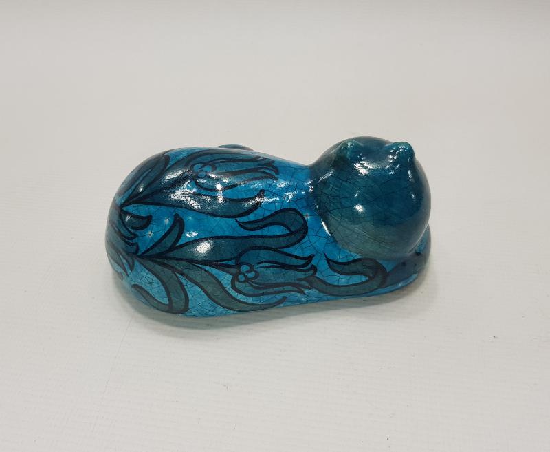 SITKI OLÇAR İMZALI SERAMİK KEDİ BİBLOSU