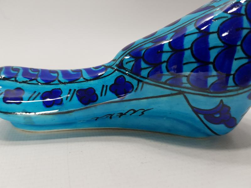 SITKI OLÇAR İMZALI KÜTAHYA SERAMİK GÜVERCİN BİBLOSU