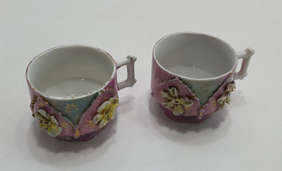 ALTI OSMANLICA YAZILI NADİR ÇİFT FİNCAN