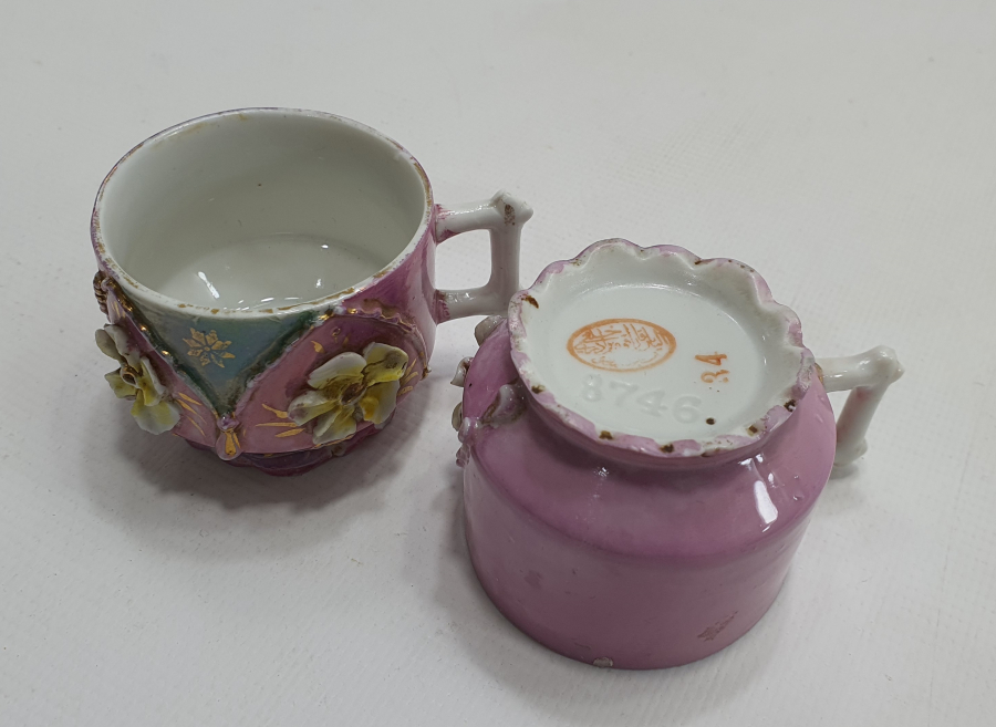 ALTI OSMANLICA YAZILI NADİR ÇİFT FİNCAN