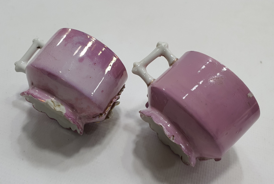 ALTI OSMANLICA YAZILI NADİR ÇİFT FİNCAN