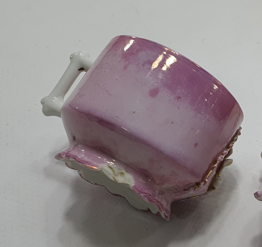 ALTI OSMANLICA YAZILI NADİR ÇİFT FİNCAN