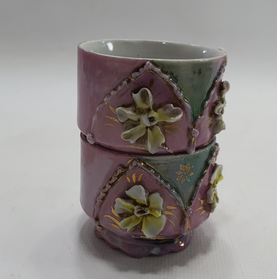 ALTI OSMANLICA YAZILI NADİR ÇİFT FİNCAN