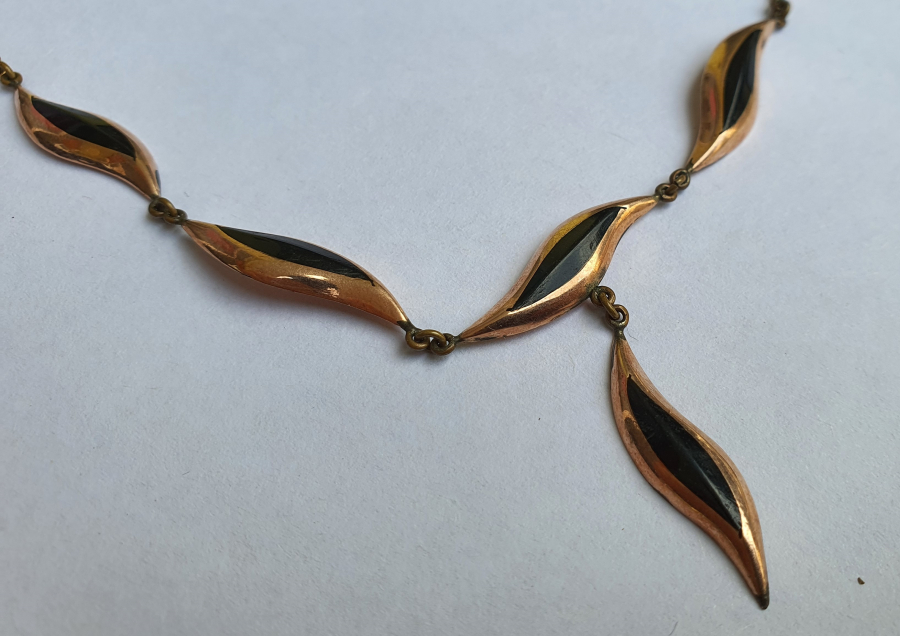 OLTU TAŞLI NAZAR GÖZÜ FORMUNDA ANTİKA ALTIN GERDANLIK