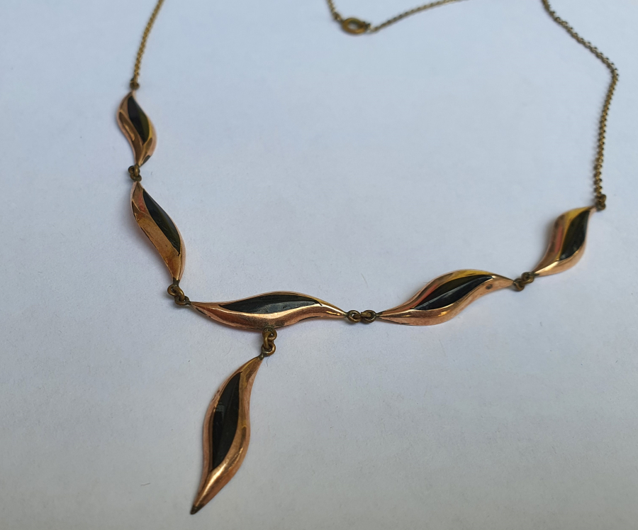 OLTU TAŞLI NAZAR GÖZÜ FORMUNDA ANTİKA ALTIN GERDANLIK