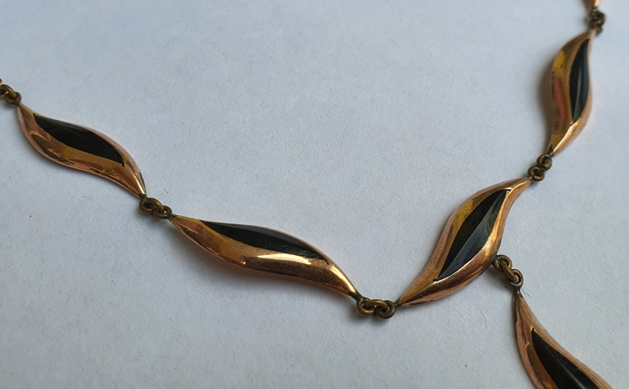 OLTU TAŞLI NAZAR GÖZÜ FORMUNDA ANTİKA ALTIN GERDANLIK