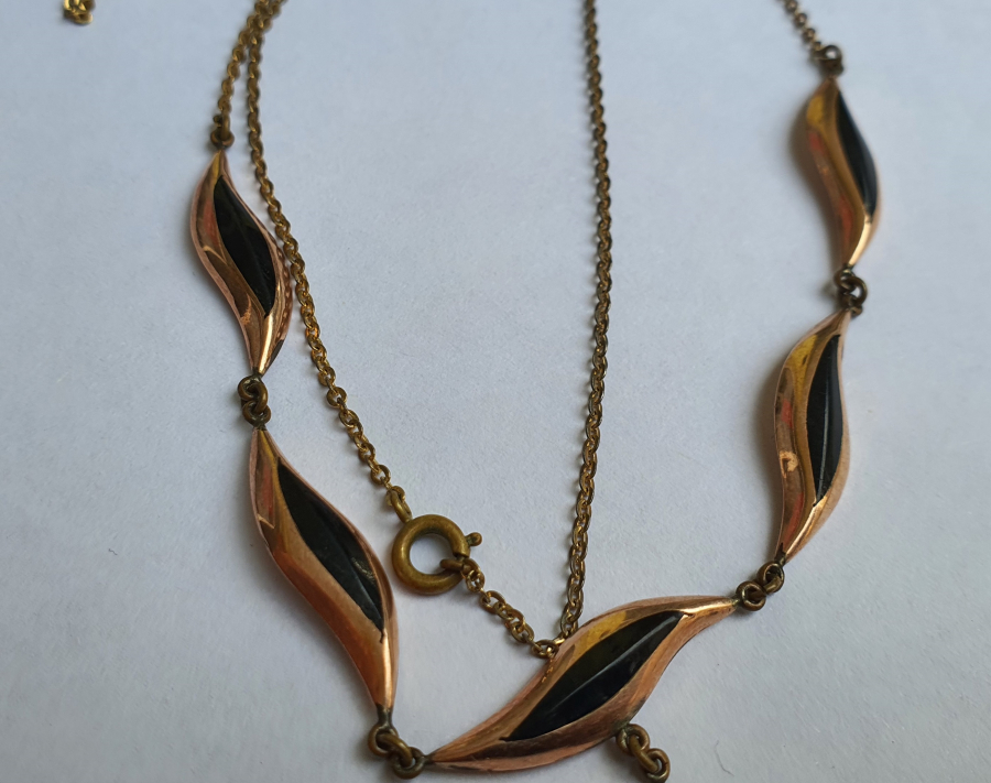 OLTU TAŞLI NAZAR GÖZÜ FORMUNDA ANTİKA ALTIN GERDANLIK