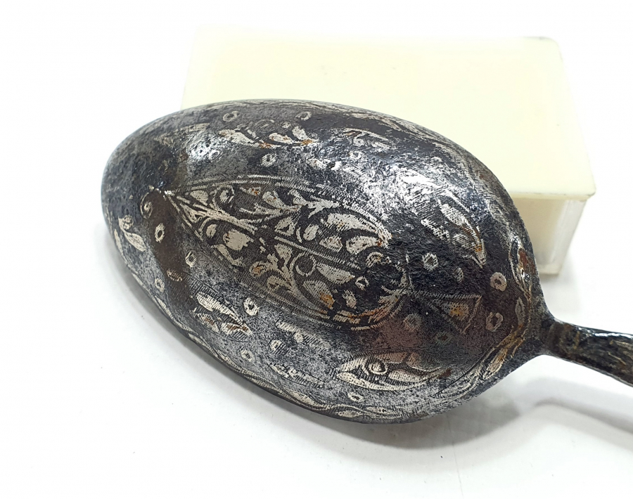 OSMANLI DÖNEMİ BURSA İŞİ KOFGARİ İŞÇİLİKLİ SELVİLİ SEYAHAT KAŞIĞI