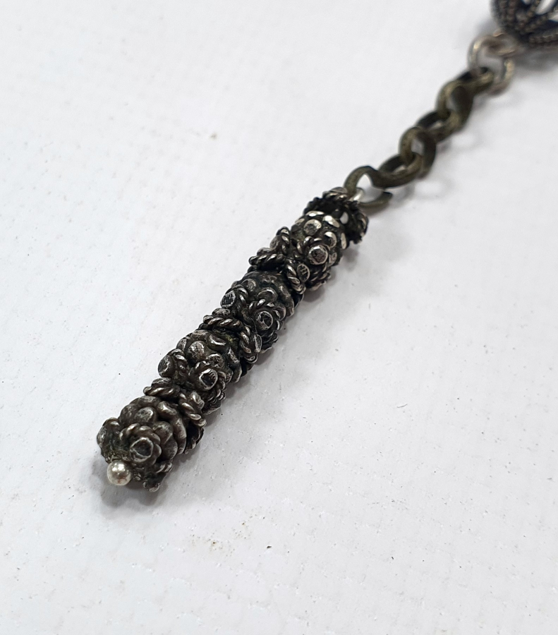 OSMANLI DÖNEMİ GÜMÜŞ TESBİH PÜSKÜLÜ