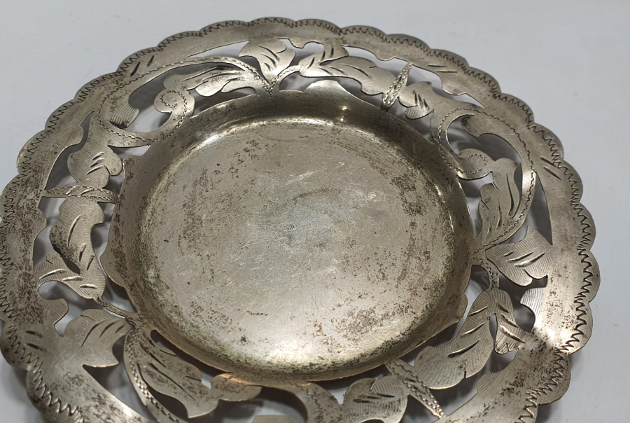 OSMANLI DÖNEMİ KALEM VE TESTERE İŞÇİLİKLİ GÜMÜŞ İFTARİYELİK