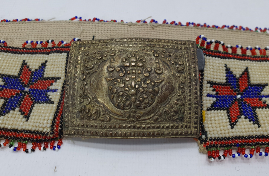 OSMANLI DÖNEMİ OPAL BONCUKLU VE GÜMÜŞ KEMER TOKALI NADİR GELİN KEMERİ