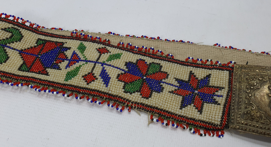 OSMANLI DÖNEMİ OPAL BONCUKLU VE GÜMÜŞ KEMER TOKALI NADİR GELİN KEMERİ