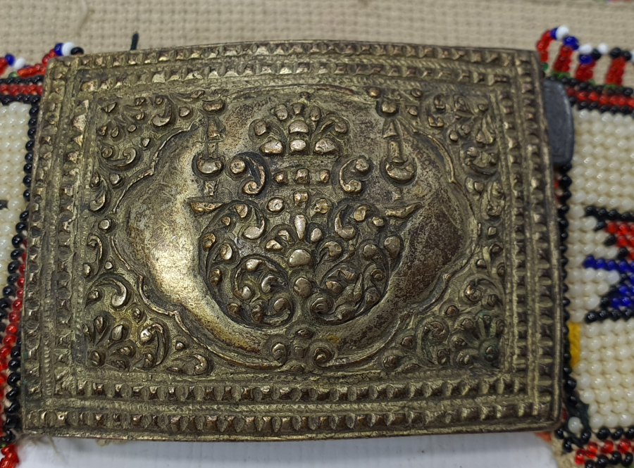 OSMANLI DÖNEMİ OPAL BONCUKLU VE GÜMÜŞ KEMER TOKALI NADİR GELİN KEMERİ