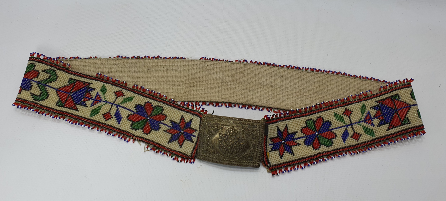 OSMANLI DÖNEMİ OPAL BONCUKLU VE GÜMÜŞ KEMER TOKALI NADİR GELİN KEMERİ