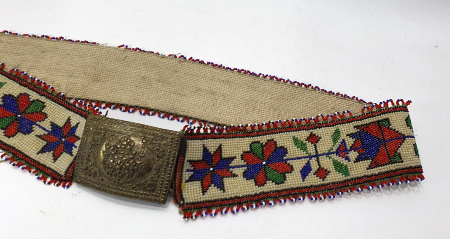 OSMANLI DÖNEMİ OPAL BONCUKLU VE GÜMÜŞ KEMER TOKALI NADİR GELİN KEMERİ