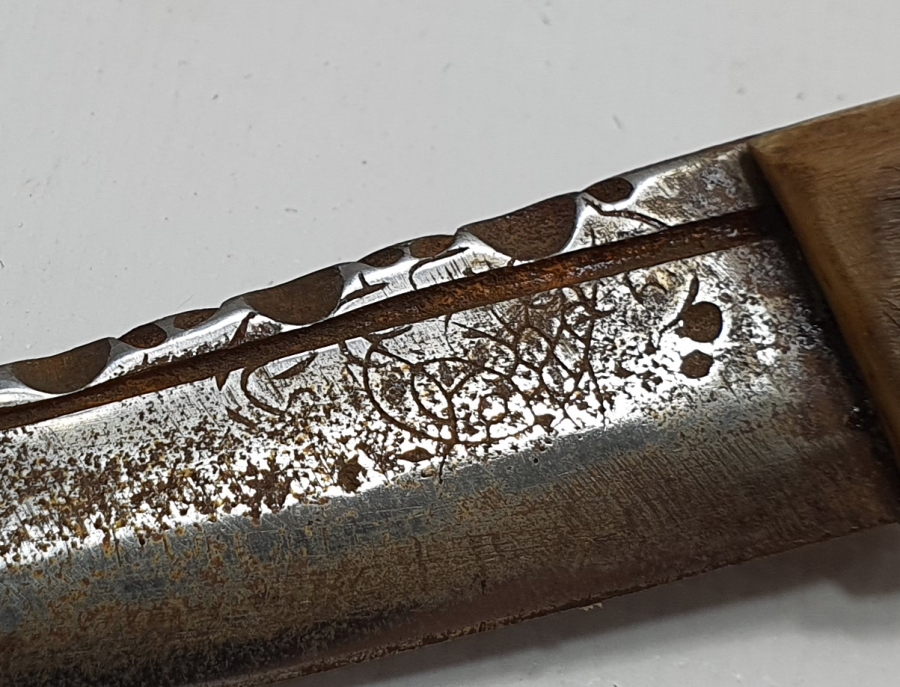 OSMANLI DÖNEMİ ÜZERİ OSMANLICA YAZILI VE KALEM İŞÇİLİKLİ KAMA