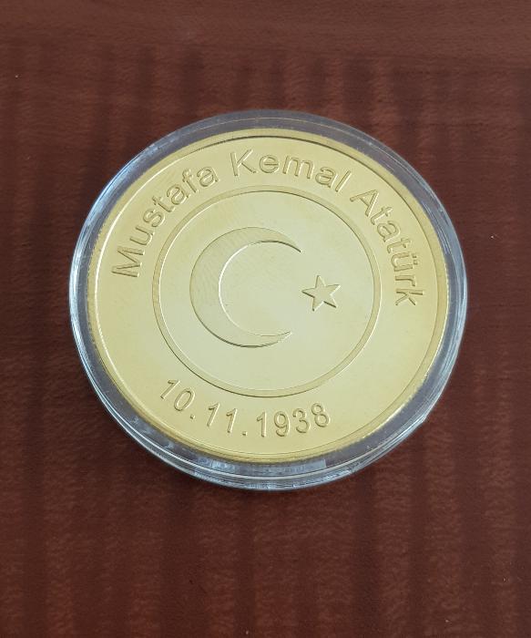 MUSTAFA KEMAL ATATÜRK TEMALI ALTIN KAPLAMA MADALYON