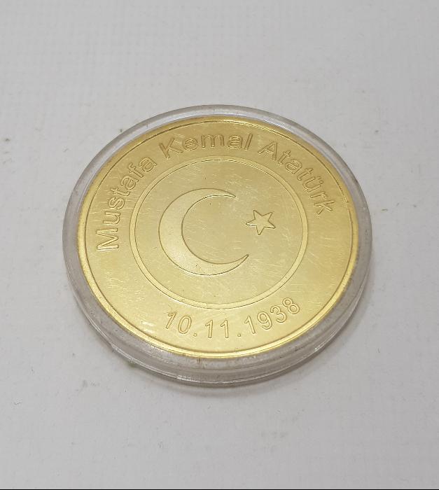 MUSTAFA KEMAL ATATÜRK TEMALI ALTIN KAPLAMA MADALYON