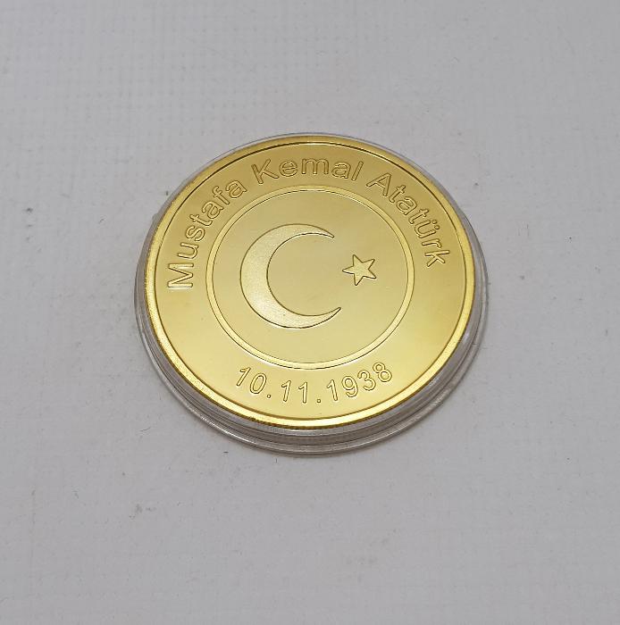 MUSTAFA KEMAL ATATÜRK TEMALI ALTIN KAPLAMA MADALYON