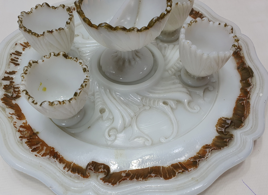 1900 BAŞLARI NADİR FORM TAŞ OPAL HAVYARLIK SETİ