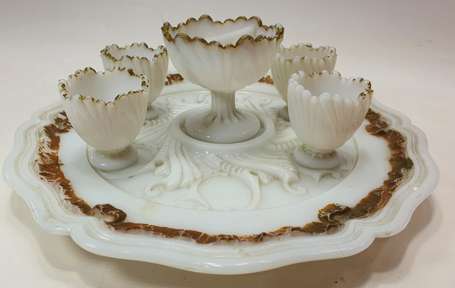 1900 BAŞLARI NADİR FORM TAŞ OPAL HAVYARLIK SETİ