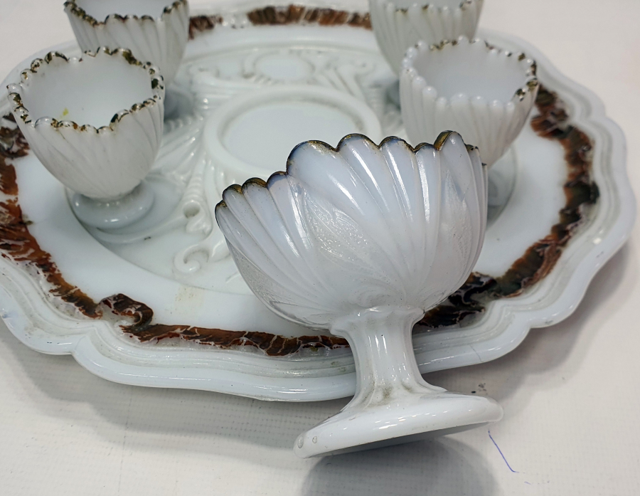 1900 BAŞLARI NADİR FORM TAŞ OPAL HAVYARLIK SETİ