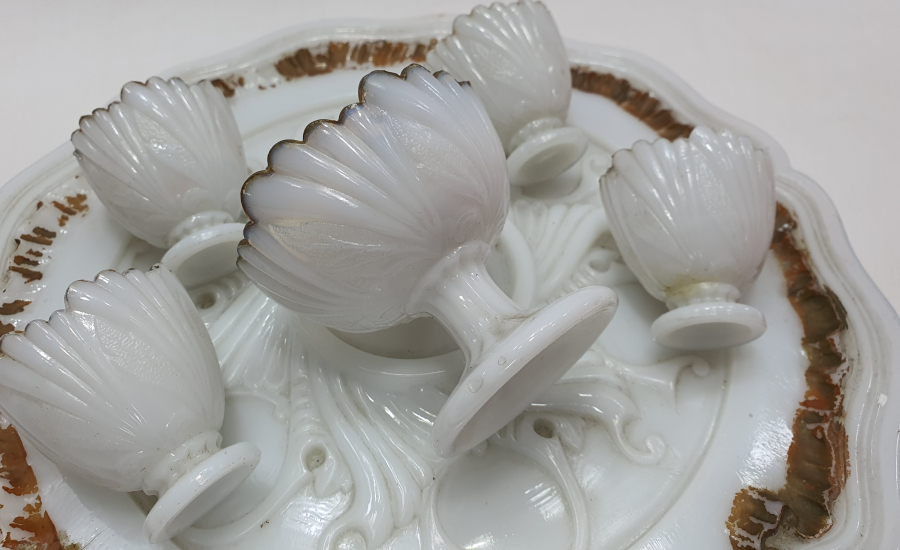 1900 BAŞLARI NADİR FORM TAŞ OPAL HAVYARLIK SETİ