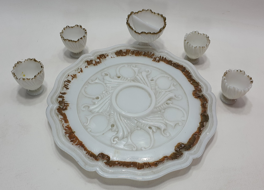 1900 BAŞLARI NADİR FORM TAŞ OPAL HAVYARLIK SETİ