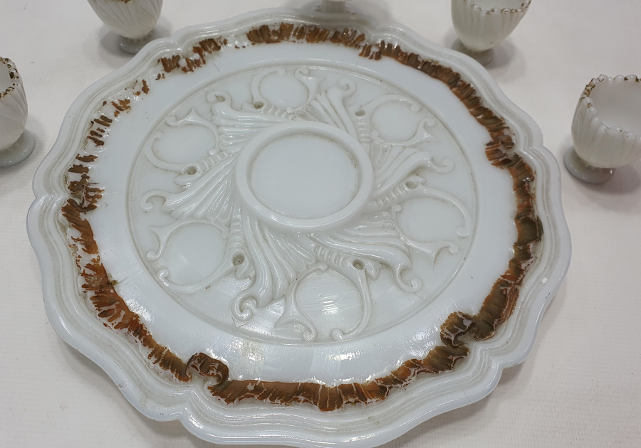 1900 BAŞLARI NADİR FORM TAŞ OPAL HAVYARLIK SETİ