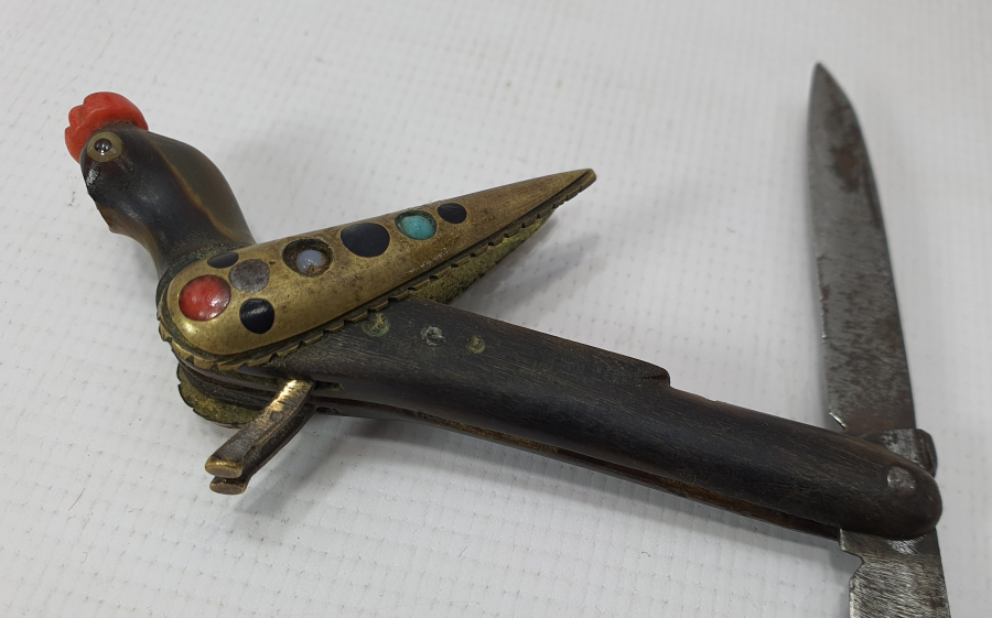 OSMANLI DÖNEMİ ÇOK NADİR KUŞ FORMUNDA MERCAN TAŞLI ÇAKI