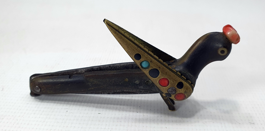 OSMANLI DÖNEMİ ÇOK NADİR KUŞ FORMUNDA MERCAN TAŞLI ÇAKI