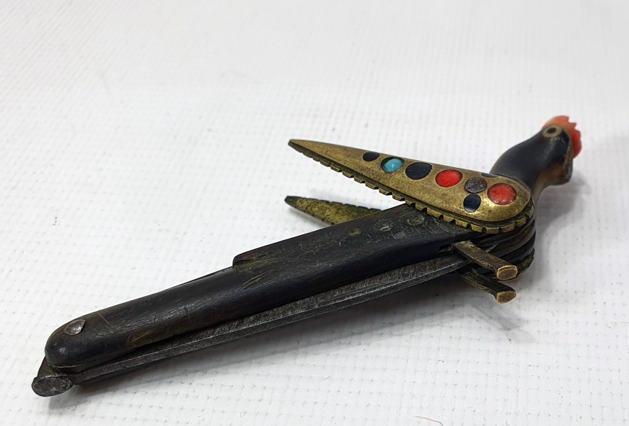 OSMANLI DÖNEMİ ÇOK NADİR KUŞ FORMUNDA MERCAN TAŞLI ÇAKI