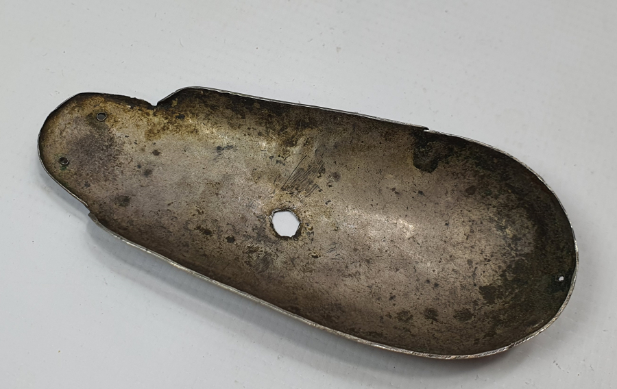 OSMANLI DÖNEMİ GÜMÜŞ ÜZERİ SAVAT İŞÇİLİKLİ TEK TABANCA KABZASI