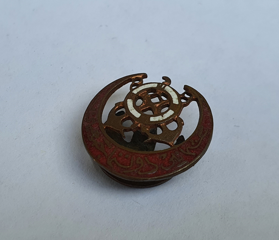 OSMANLI DÖNEMİ ÜZERİ MİNELİ DONANMA CEMİYETİ ROZETİ