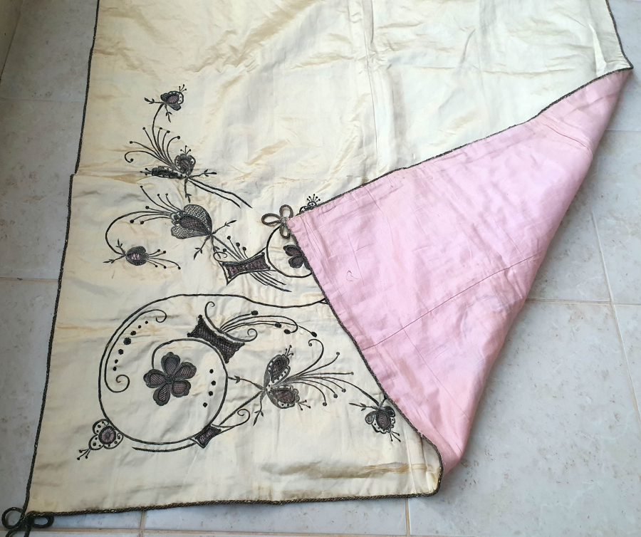 OSMANLI DÖNEMİ AĞIR GÜMÜŞ İŞÇİLİKLİ GELİN BOHÇASI