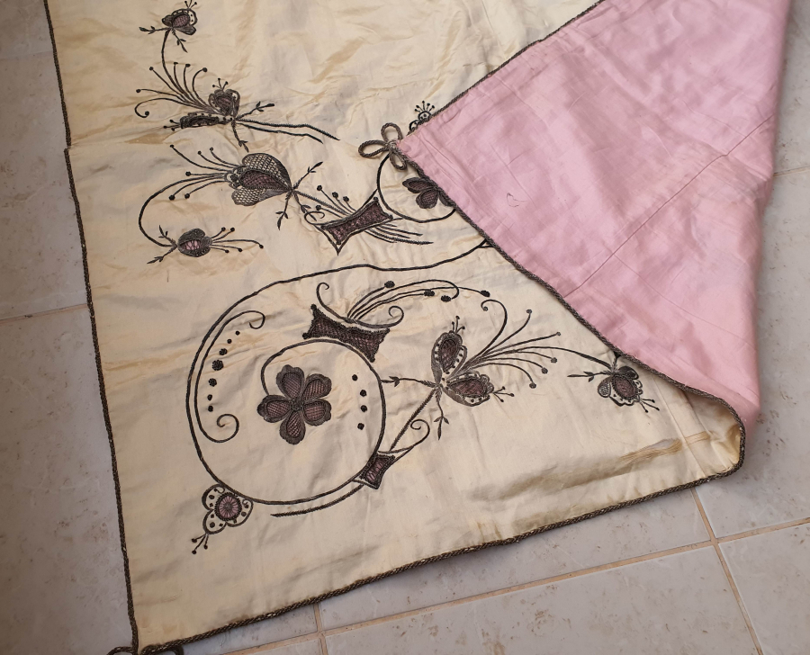 OSMANLI DÖNEMİ AĞIR GÜMÜŞ İŞÇİLİKLİ GELİN BOHÇASI