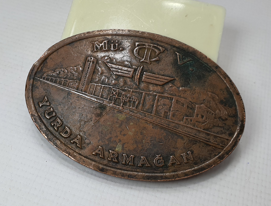 1939 TARİHLİ SİVAS LOKOMOTİF VE VAGON ATELYESİ AÇILIŞI HATIRASI MADALYON