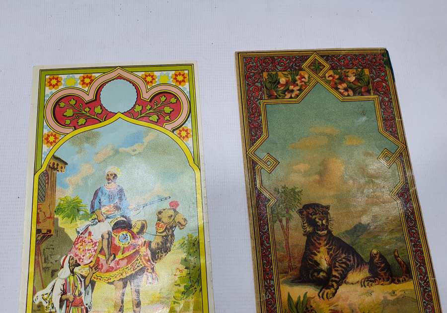 OSMANLI DÖNEMİ ALTIN VARAKLI 2 ADET FES ETİKETİ