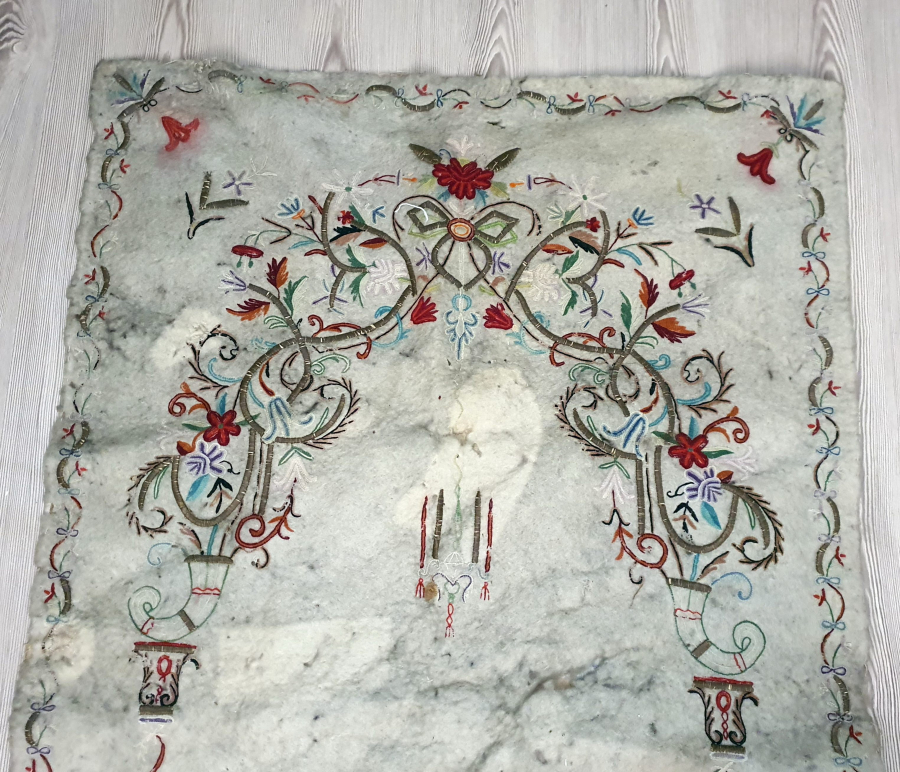 OSMANLI DÖNEMİ TEKKE İŞİ SIRMA İŞÇİLİKLİ SECCADE