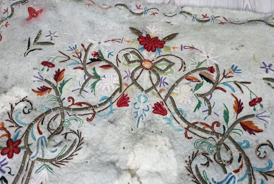 OSMANLI DÖNEMİ TEKKE İŞİ SIRMA İŞÇİLİKLİ SECCADE