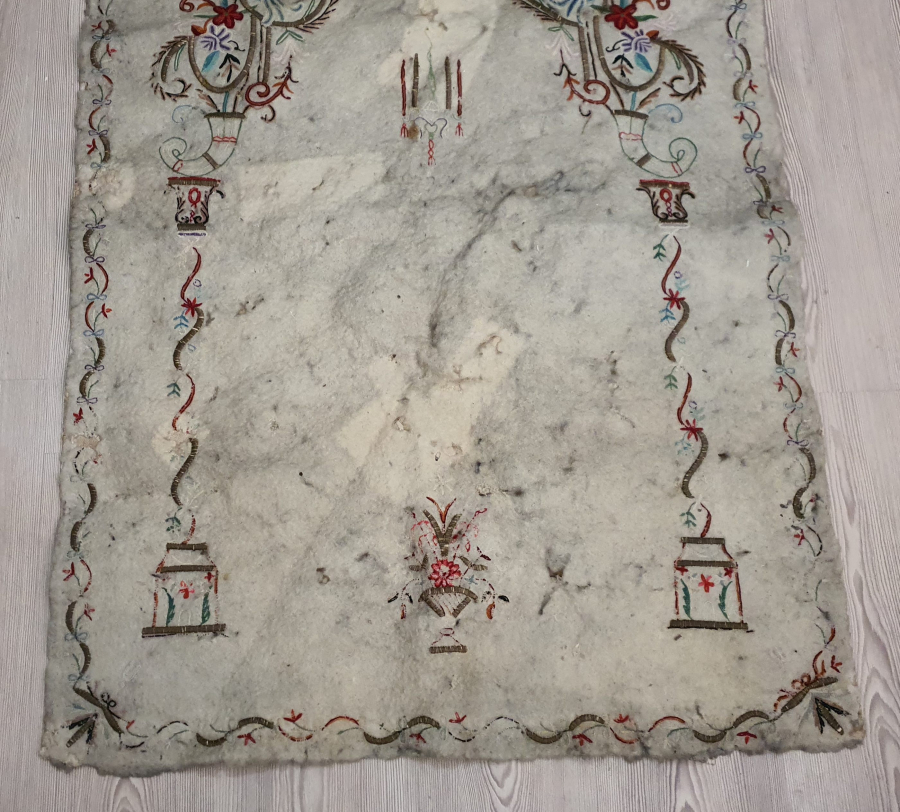 OSMANLI DÖNEMİ TEKKE İŞİ SIRMA İŞÇİLİKLİ SECCADE