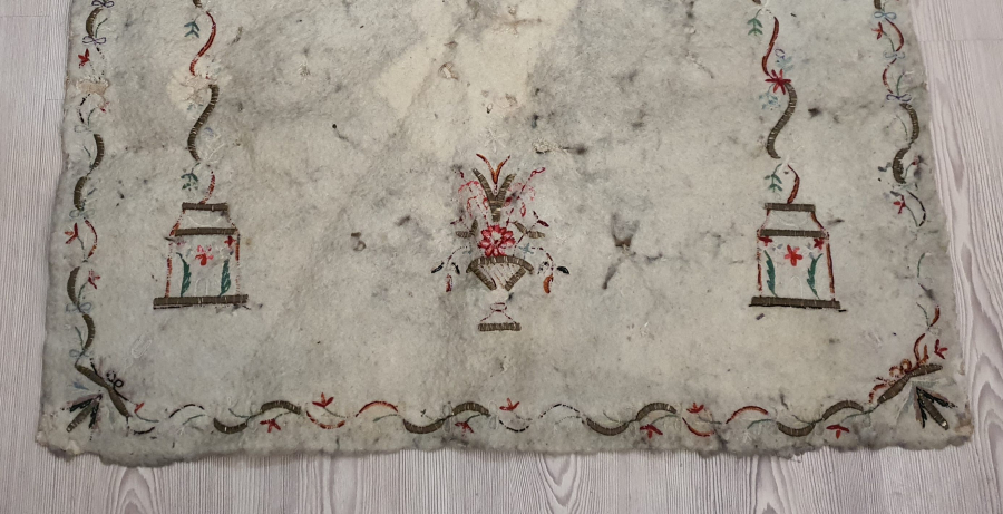 OSMANLI DÖNEMİ TEKKE İŞİ SIRMA İŞÇİLİKLİ SECCADE